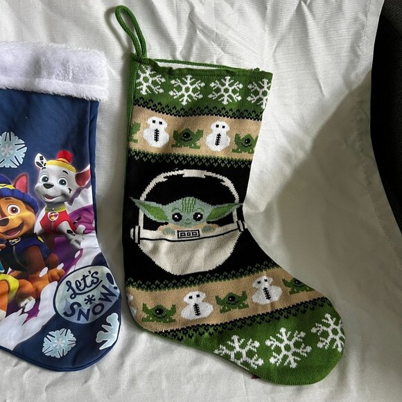 Set Of 3 Christmas Stockings Holiday Heroes Ninja Turtles Paw Patrol Baby Yoda K - Picture 4 of 5